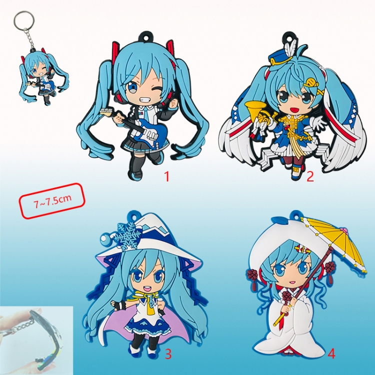 miku hatsune anime keychain