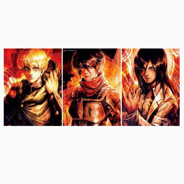 attack on titan anime 3d poster painting 29.5*39.5cm