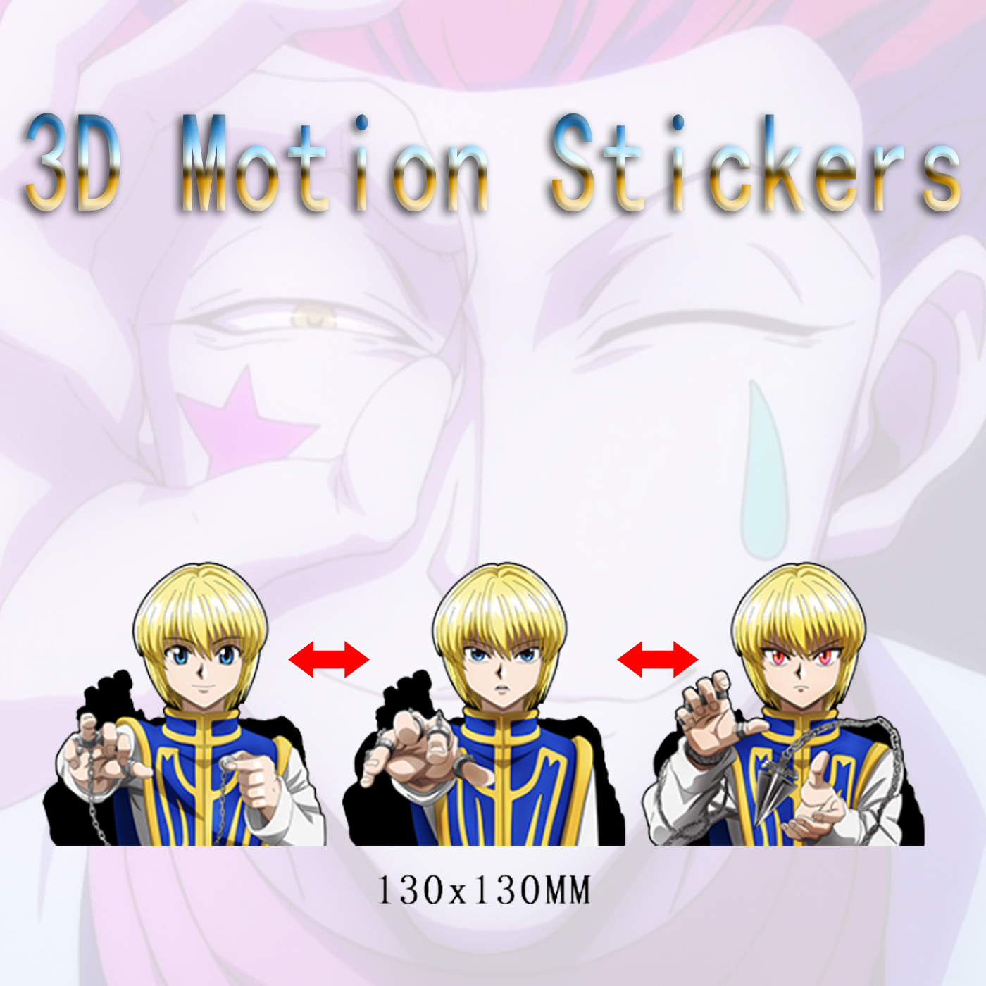 hunter anime 3d sticker