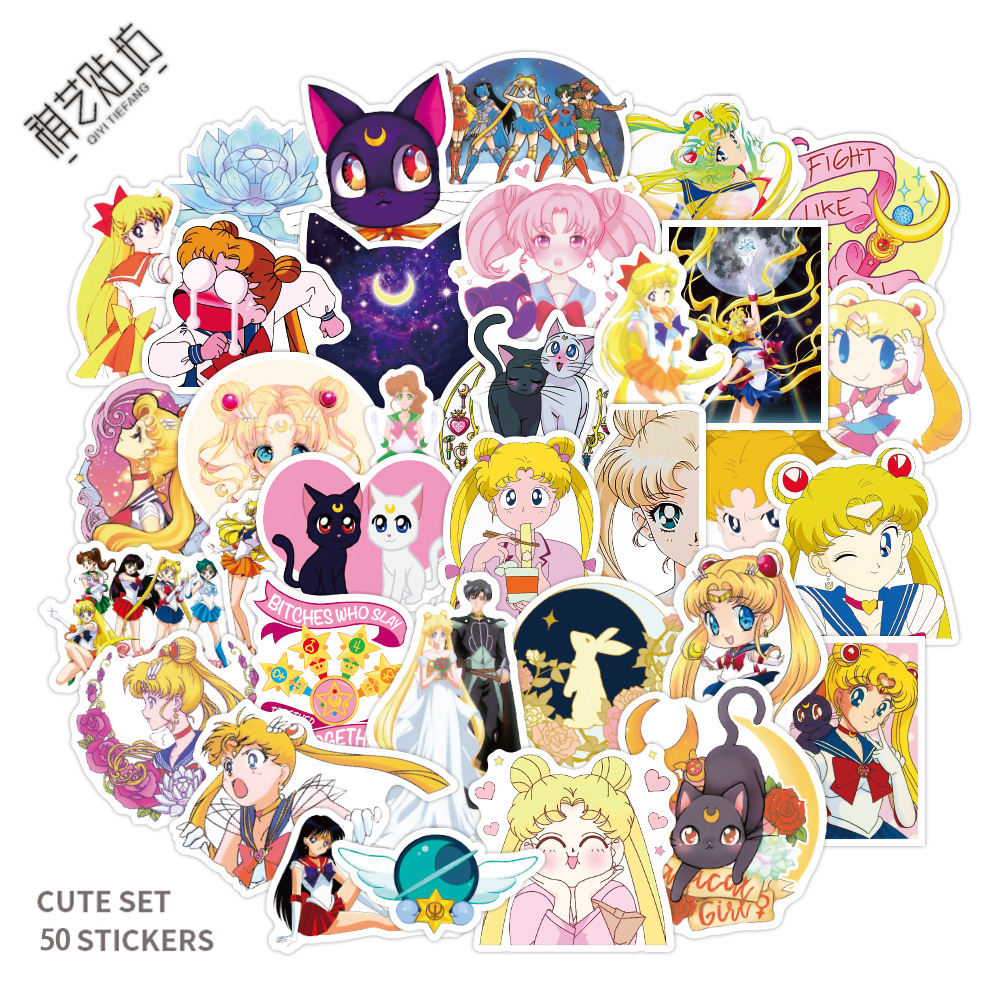 SailorMoon anime sticker 50 pcs/set