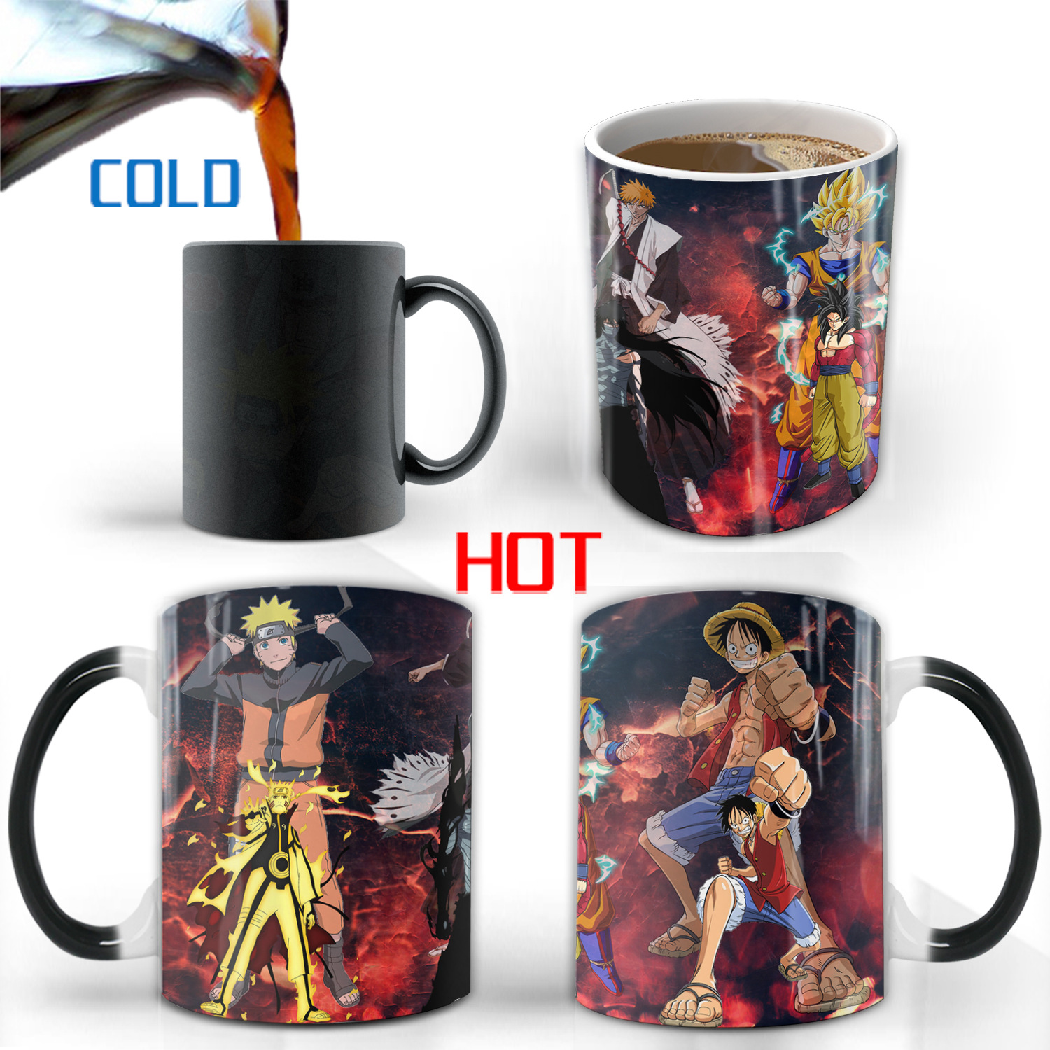 one piece anime discolor mug