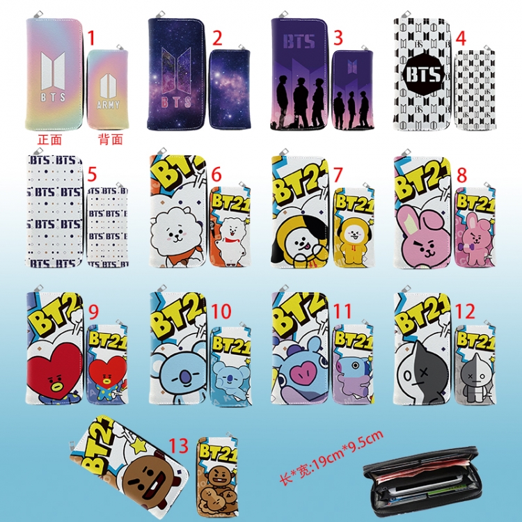 BTS anime wallet price for 1 pcs