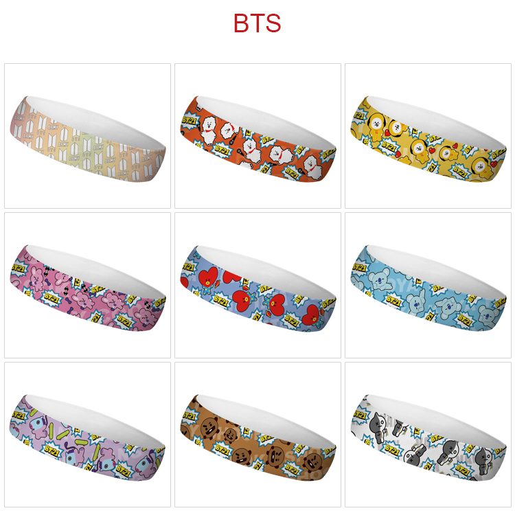 BTS anime sweatband