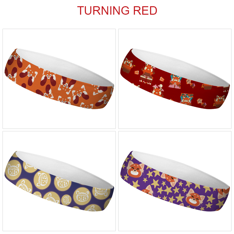 Turning Red anime sweatband