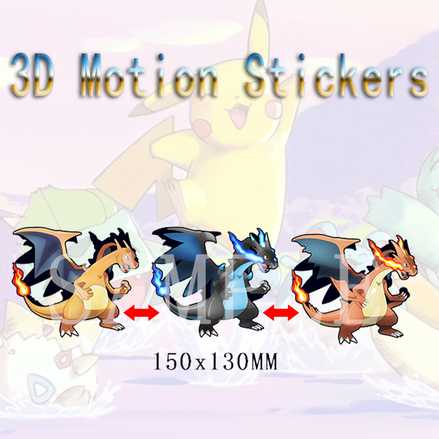 pokemon anime 3d sticker