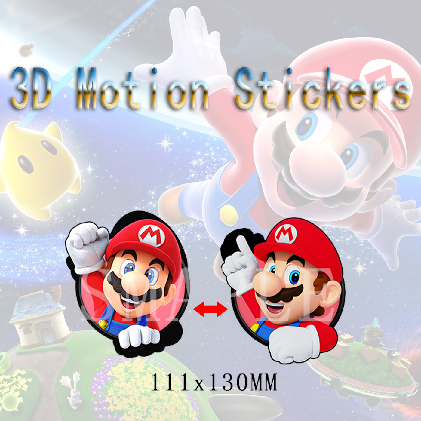 super mario 3d sticker