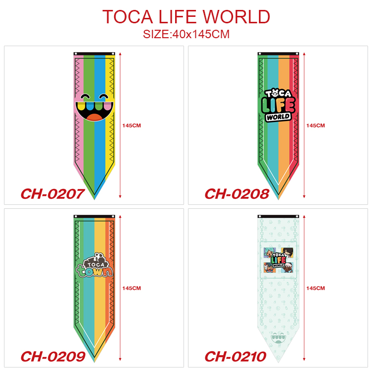 Toca life world anime flag 40*145cm