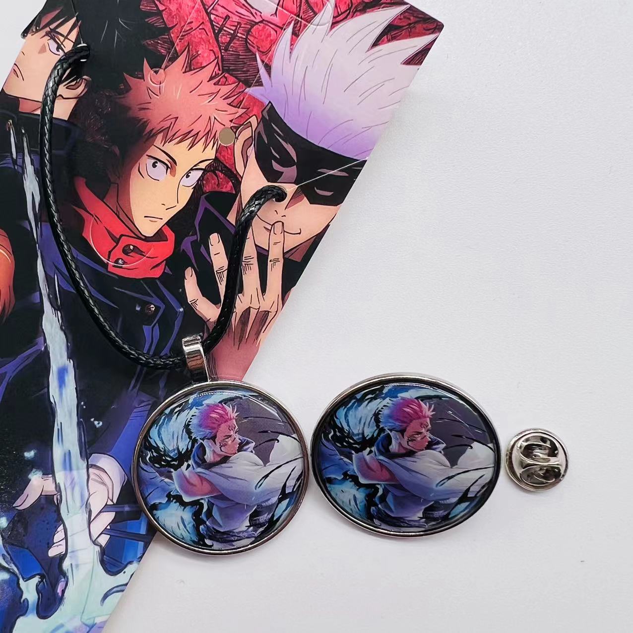 jujutsu kaisen anime necklace+brooch