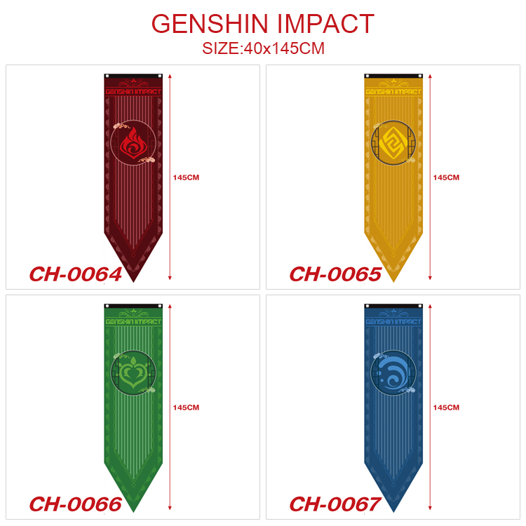 Genshin Impact Noelle anime flag 40*145cm