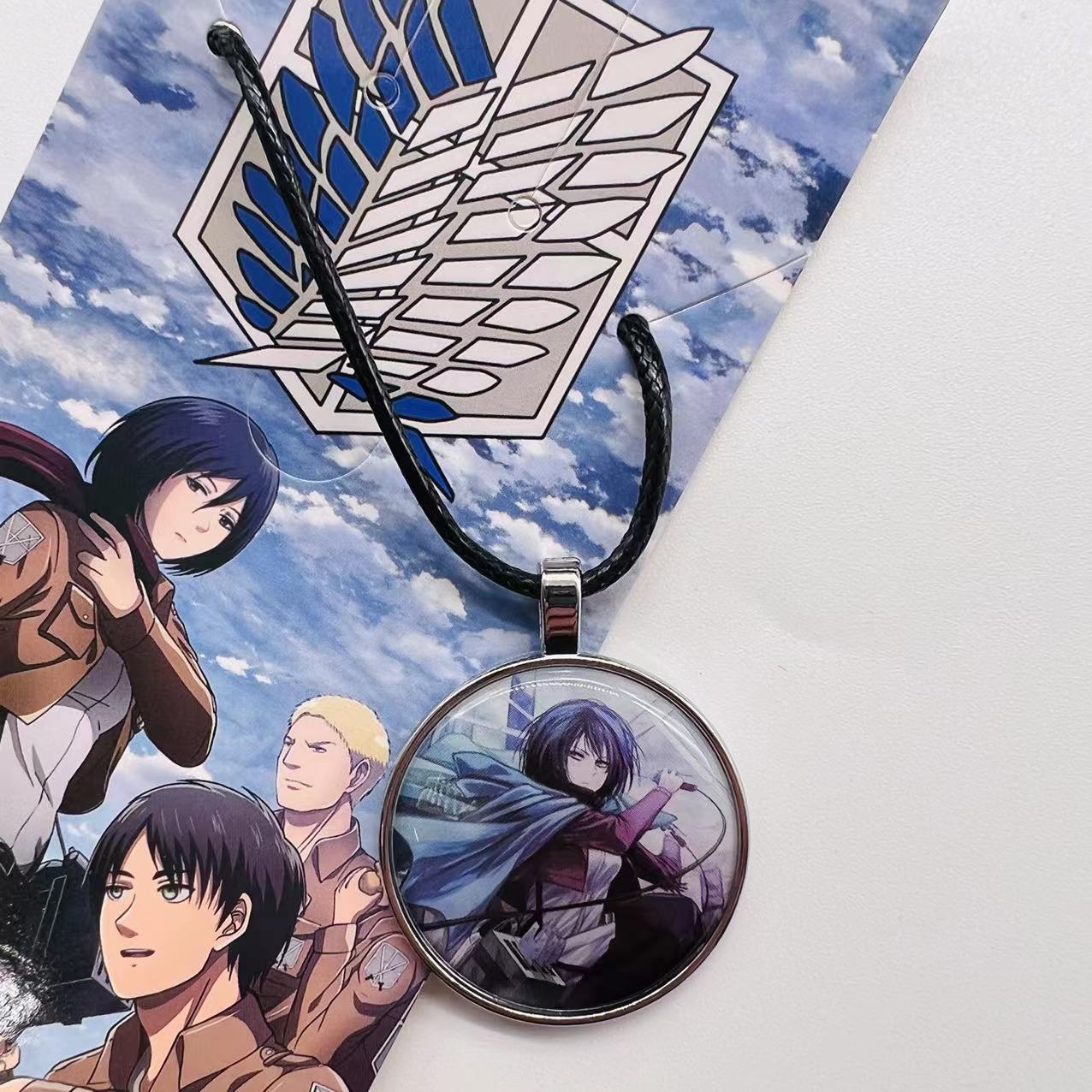 attack on titan anime necklace