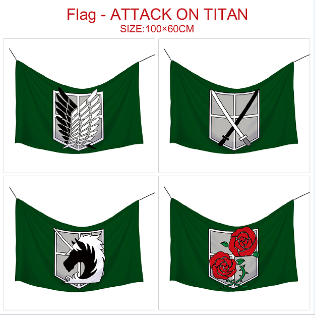 attack on titan anime flag 100*60cm