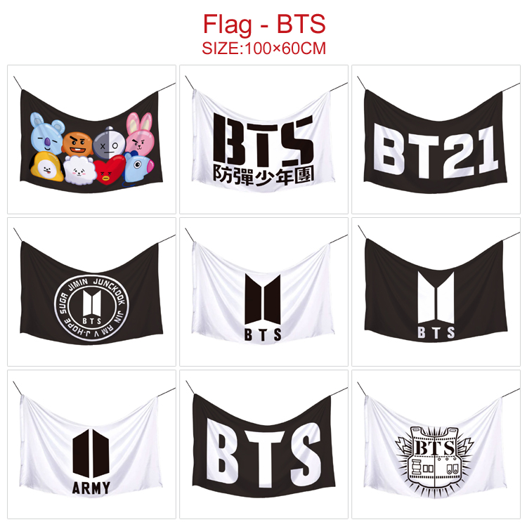 BTS anime flag 100*60cm