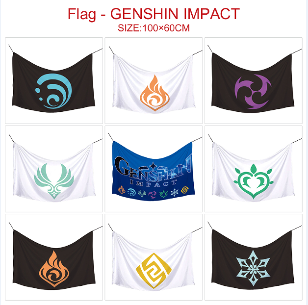 Genshin Impact Noelle anime flag 100*60cm