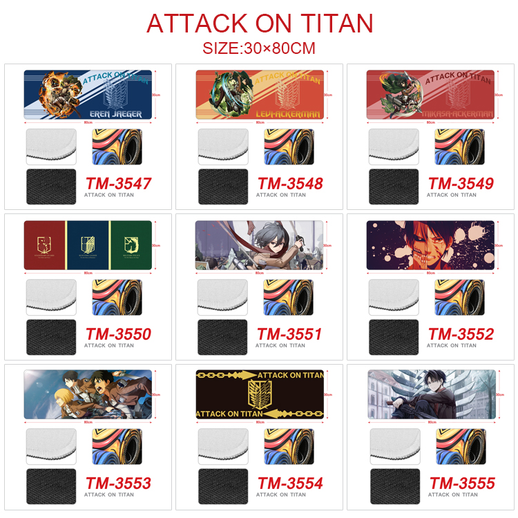 attack on titan anime deskpad 30*80cm