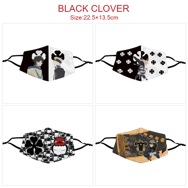 Black Clover anime mask for 5pcs