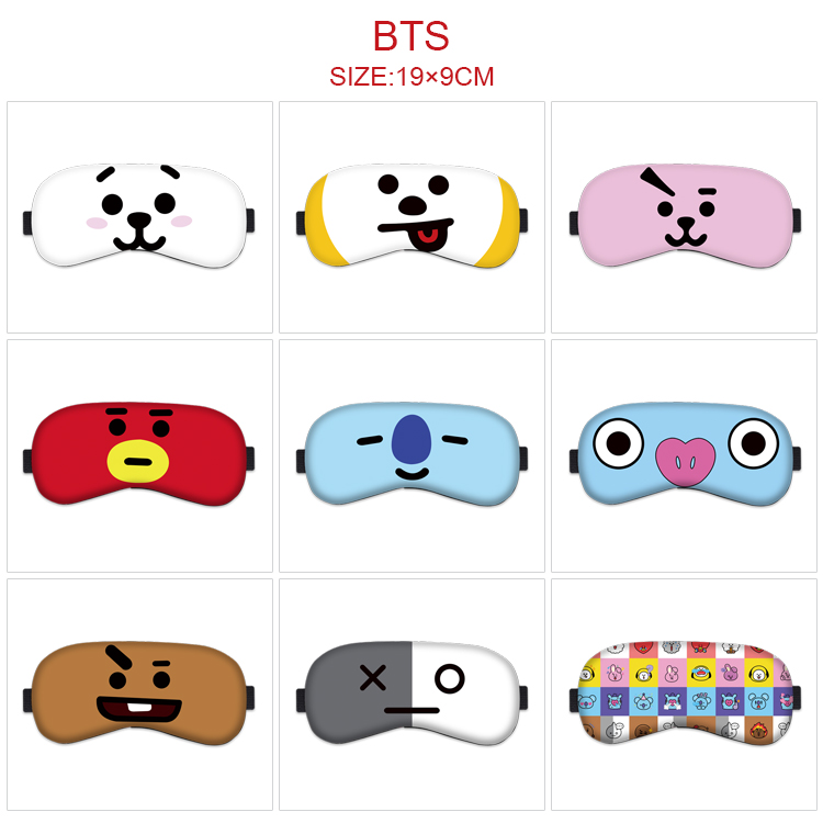 BTS anime eyeshade for 5pcs