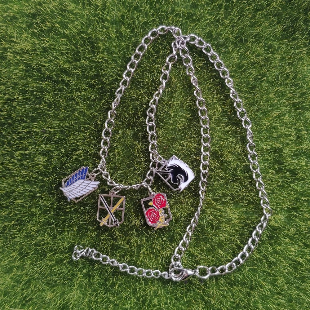 attack on titan anime necklace