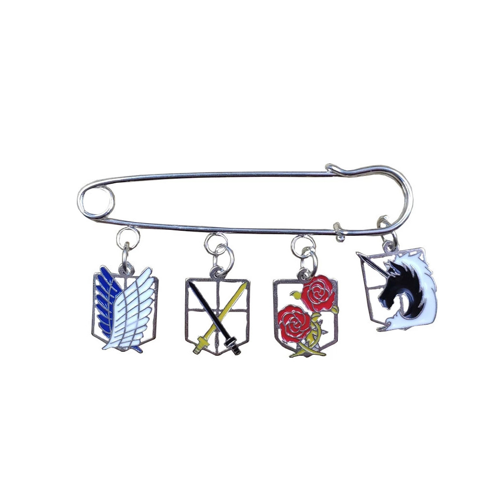 attack on titan anime brooch