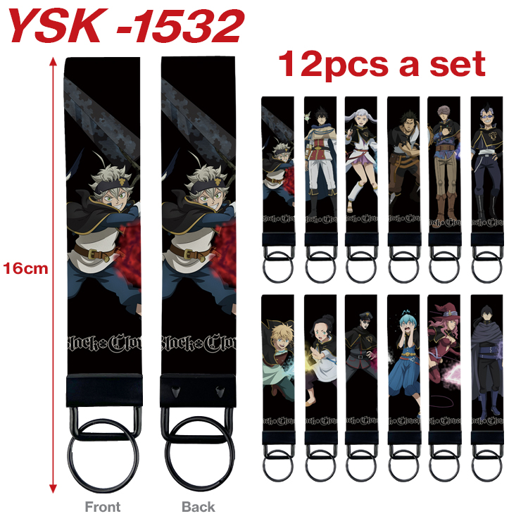 Black Clover anime keychain 12 pcs a set