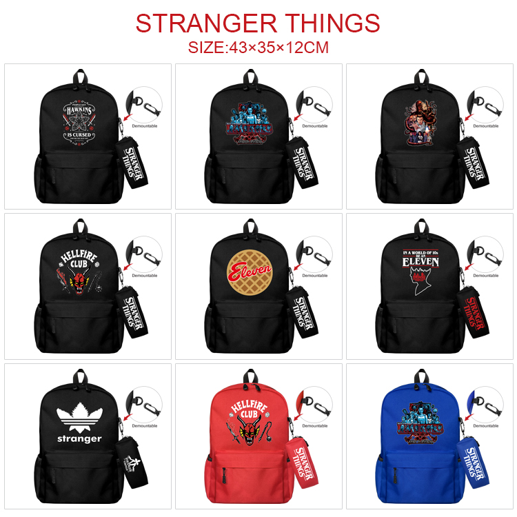 Stranger Things anime bag+Small pencil case set