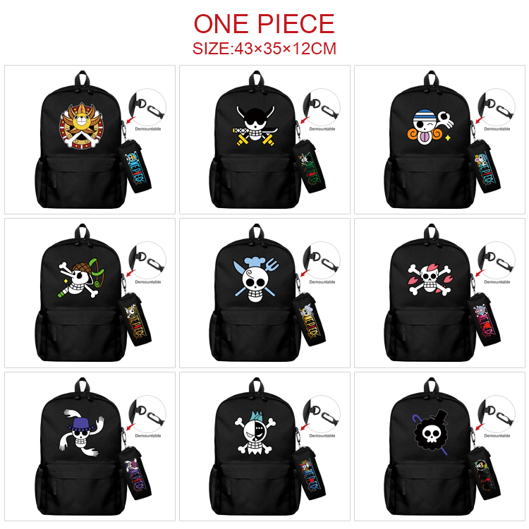 One piece anime bag+Small pencil case set