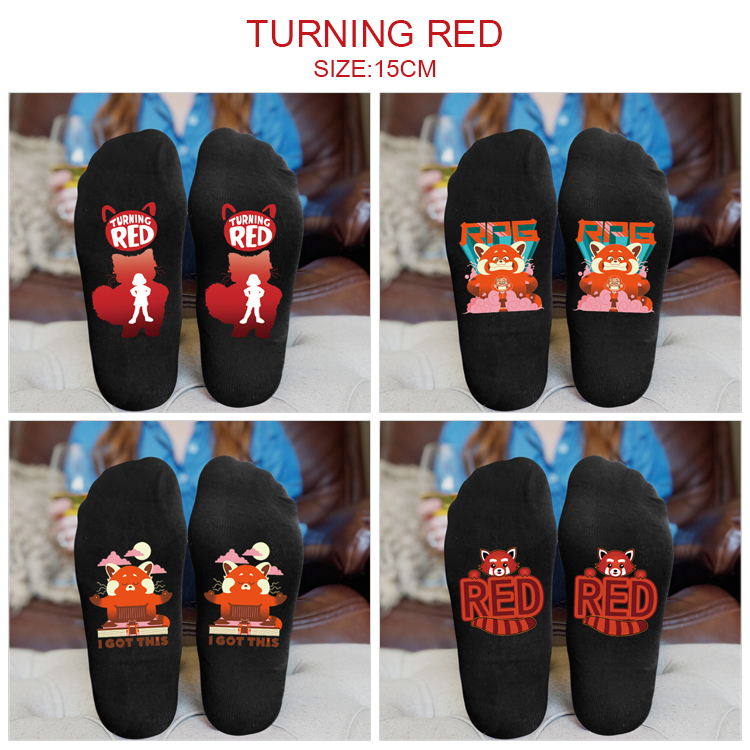 Turning Red anime socks