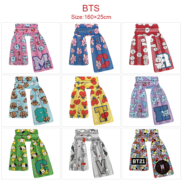 BTS anime scarf 160*25cm