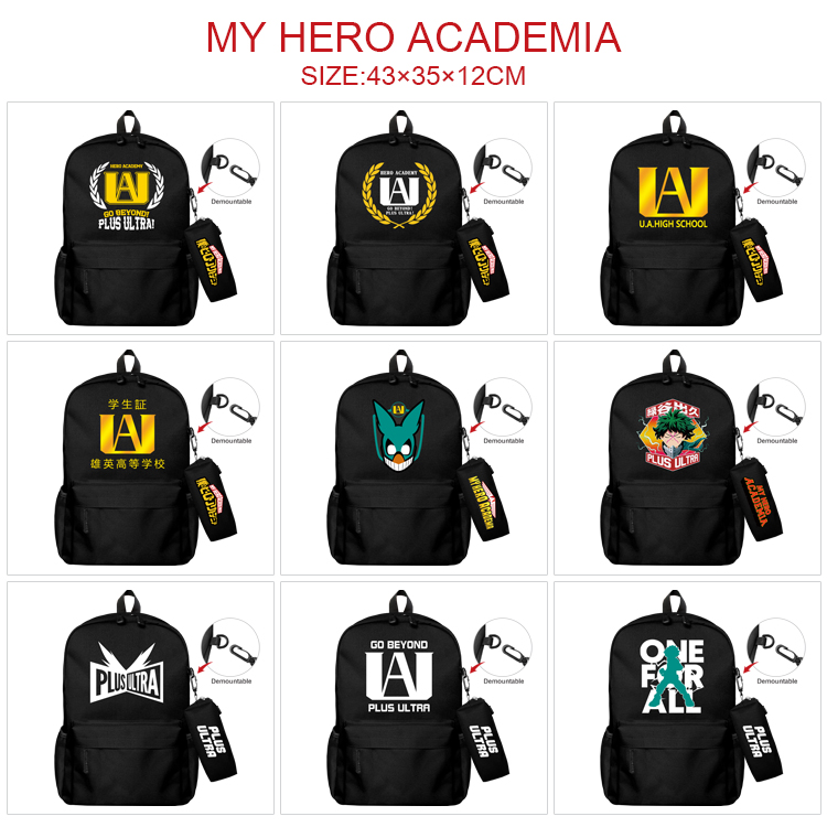 My Hero Academia anime bag+Small pencil case set