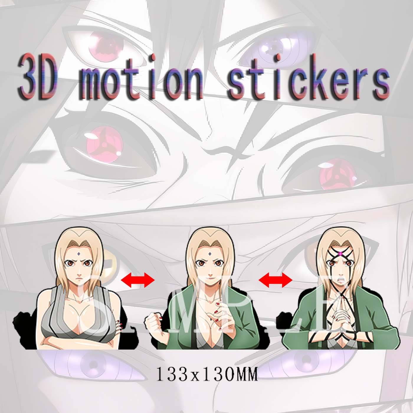 naruto anime 3d sticker