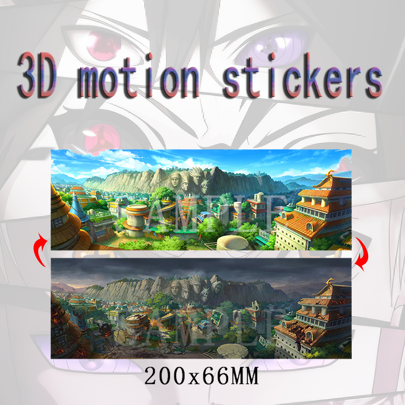 naruto anime 3d sticker