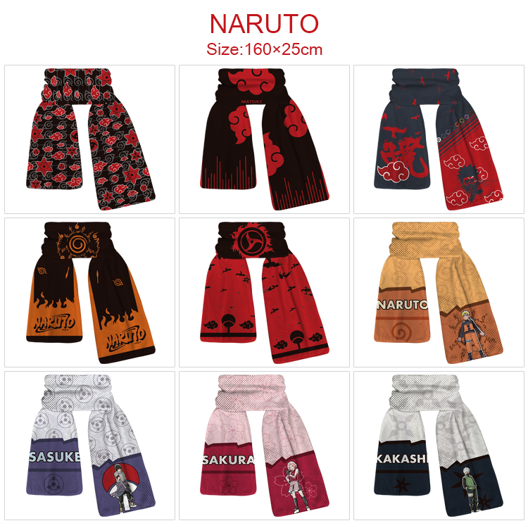Naruto anime scarf 160*25cm