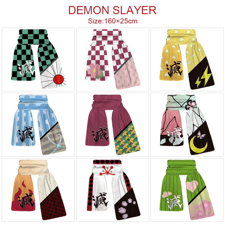 demon slayer kimets anime scarf 160*25cm