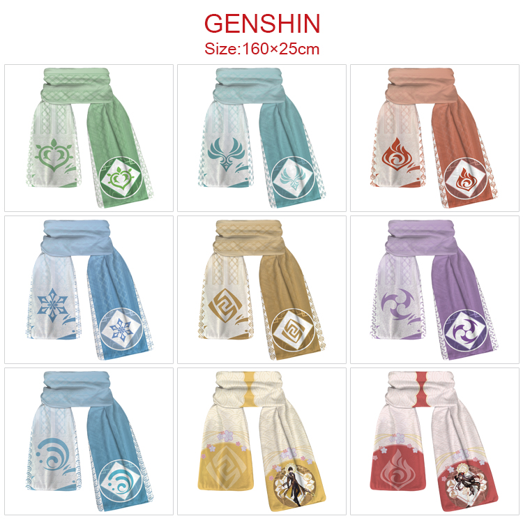 Genshin Impact anime scarf 160*25cm