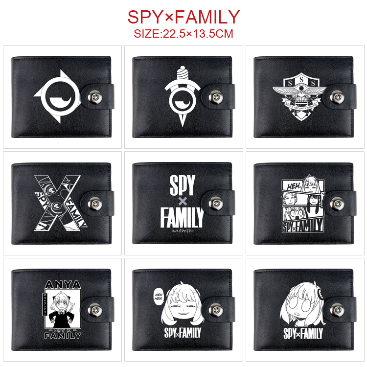 SPY×FAMILY anime two fold short card bag wallet purse 22.5*13.5cm