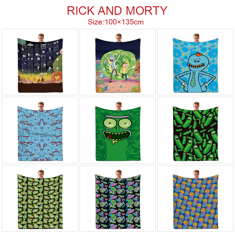 Rick and Morty anime blanket 100*135cm