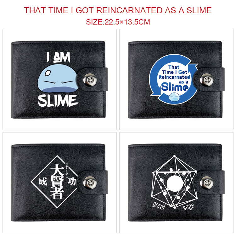 That Time I Got Reincarnated as a Slime anime two fold short card bag wallet purse 22.5*13.5cm