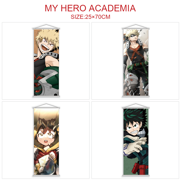 My Hero Academia anime wallscroll 25*70cm price for 5 pcs