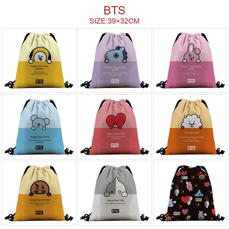 BTS anime bag