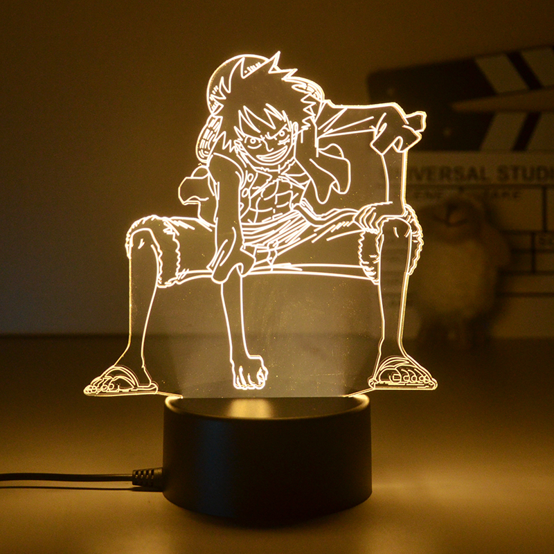 One piece anime 7 colours LED light