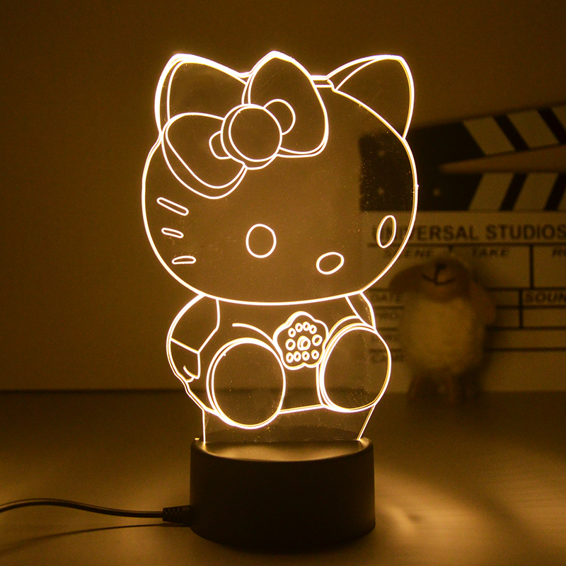 helloKitty anime 7 colours LED light