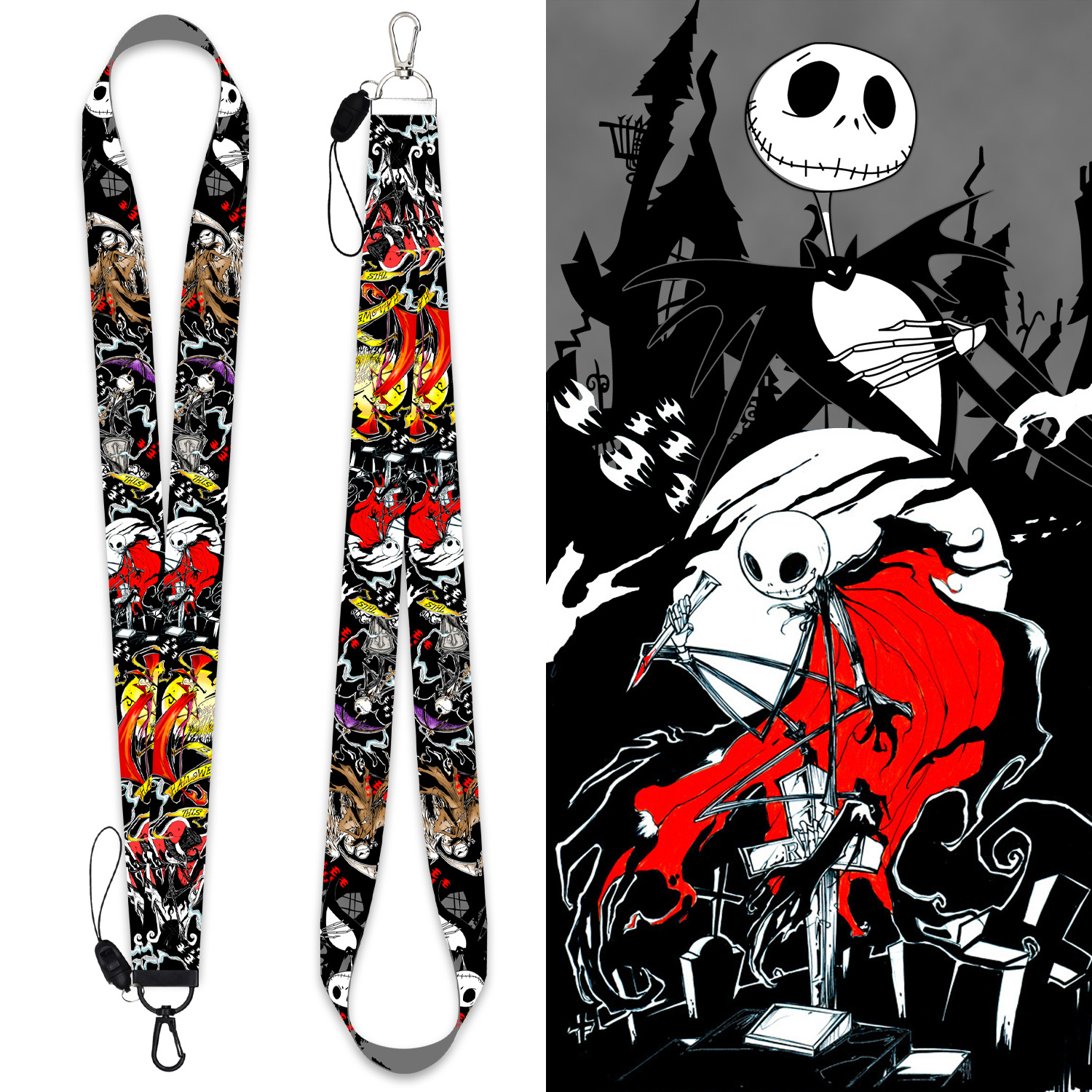 Halloween Town anime lanyard phonestrap 45cm*2.5cm