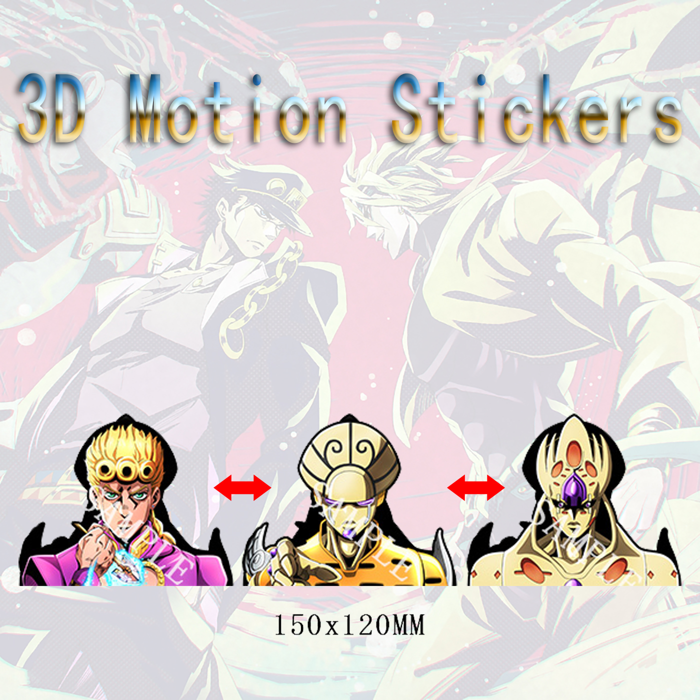 JoJos Bizarre Adventure anime 3d sticker
