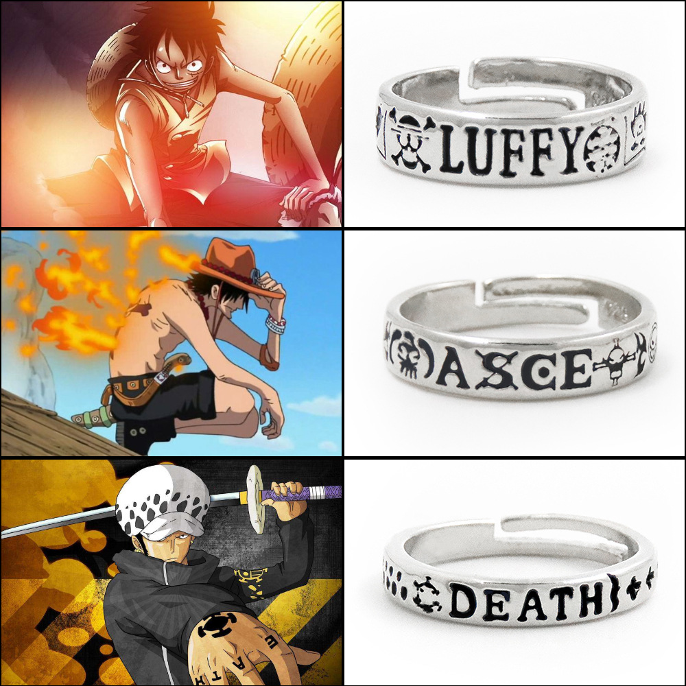 One piece anime ring