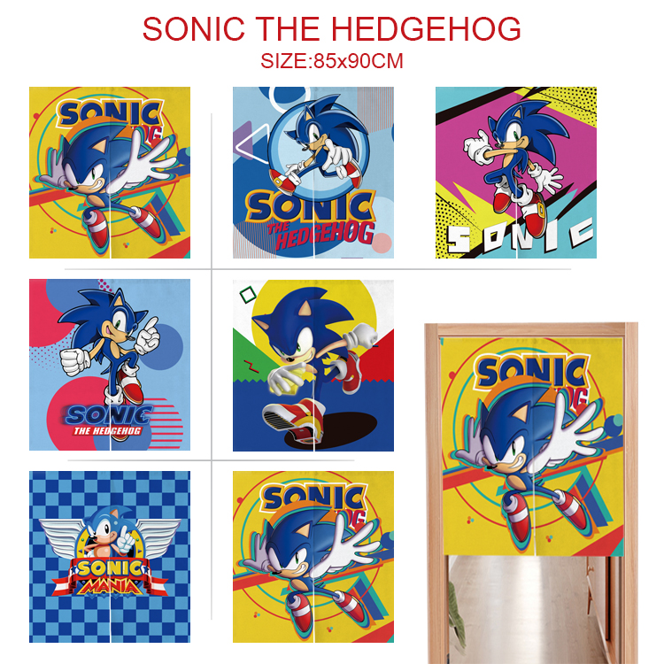 Sonic anime door curtain 85*90cm