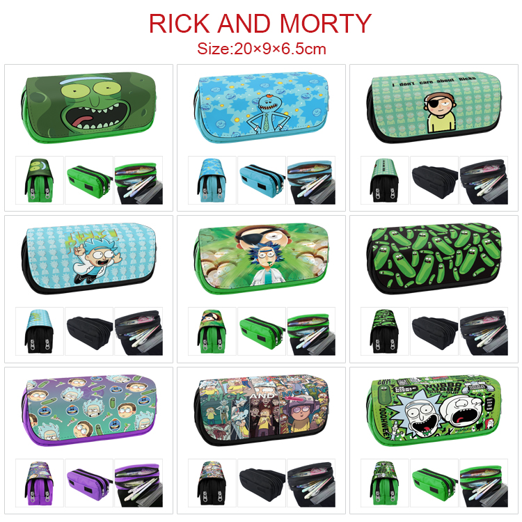 Rick and Morty  anime pencil bag 20*9*6.5cm