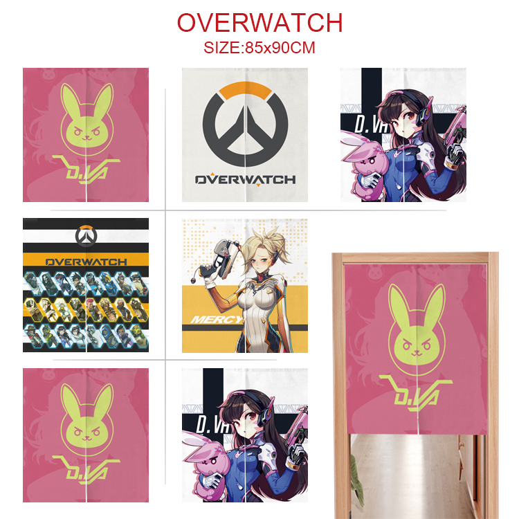 Overwatch anime door curtain 85*90cm