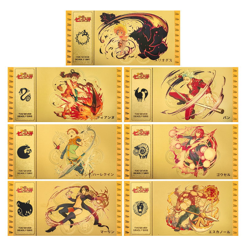 seven deadly sins anime  Commemorative bank notes price for a set of 7pcs