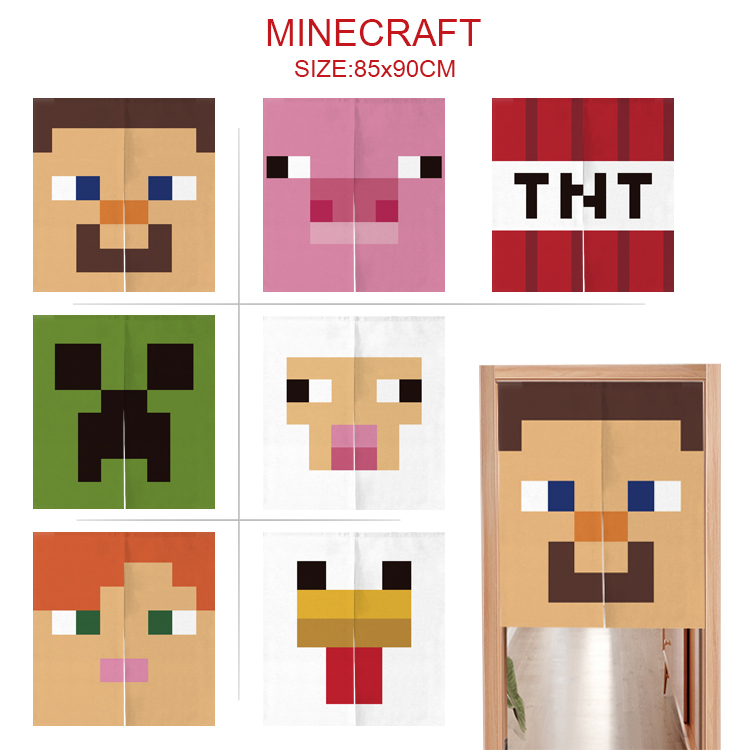 Minecraft anime door curtain 85*90cm