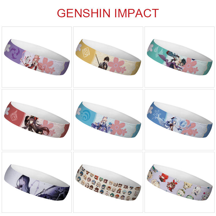 Genshin Impact anime sweatband