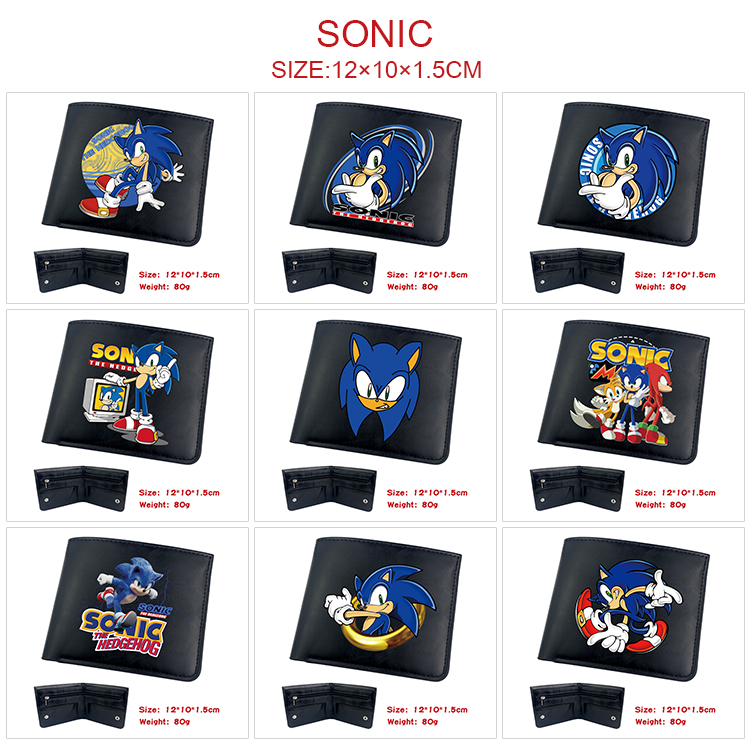 Sonic anime wallet 12*10*1.5cm